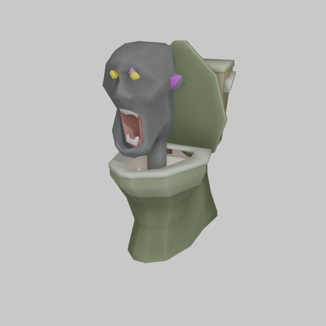 Skibidi Camera Man Lowpoly Mobile Game Low-poly 3D model_3