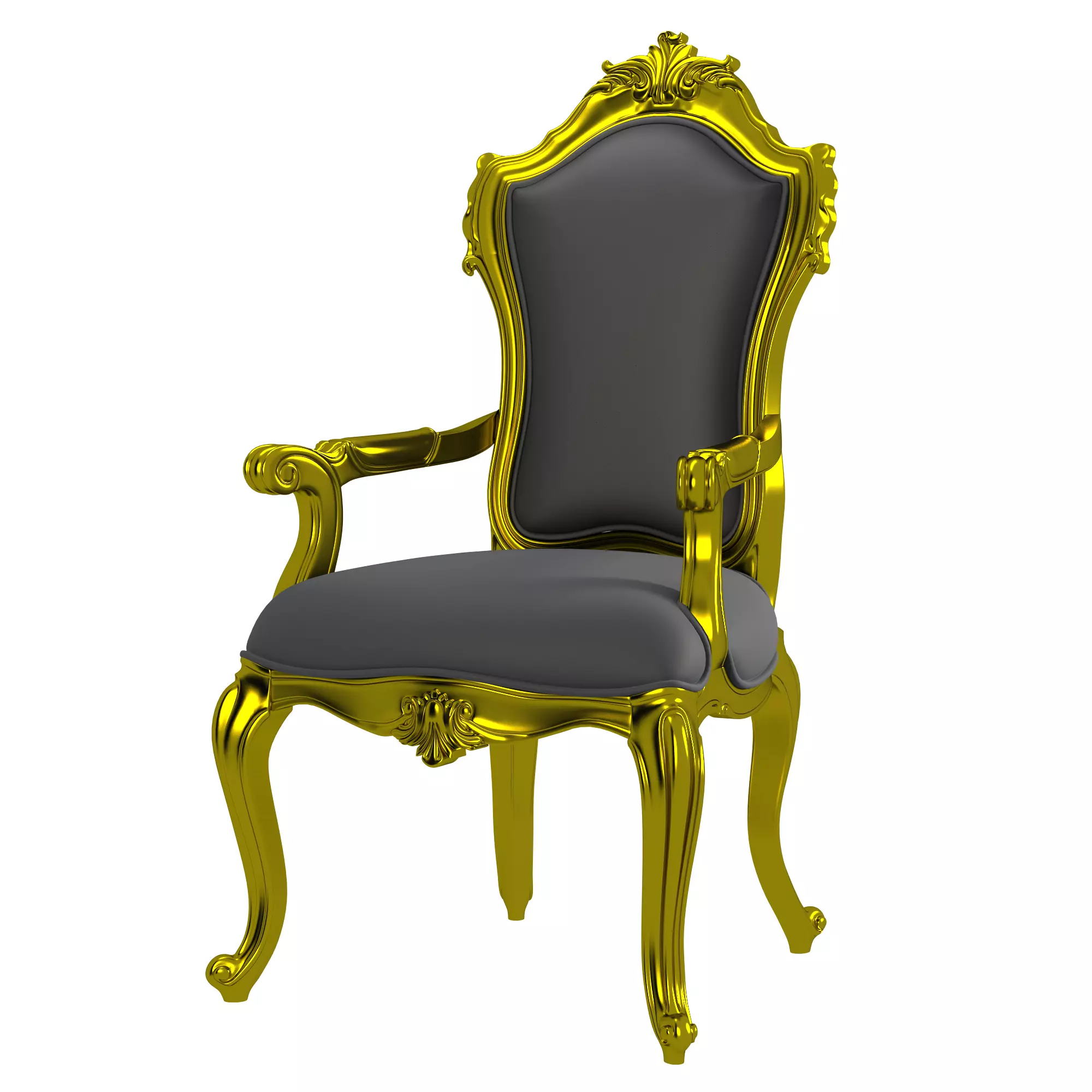 Gold Chair 3D print model_0