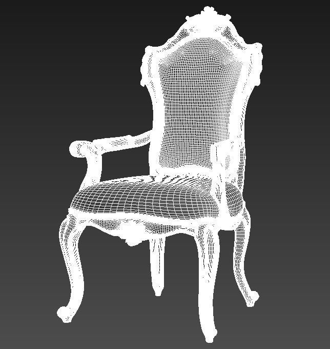 Gold Chair 3D print model_1