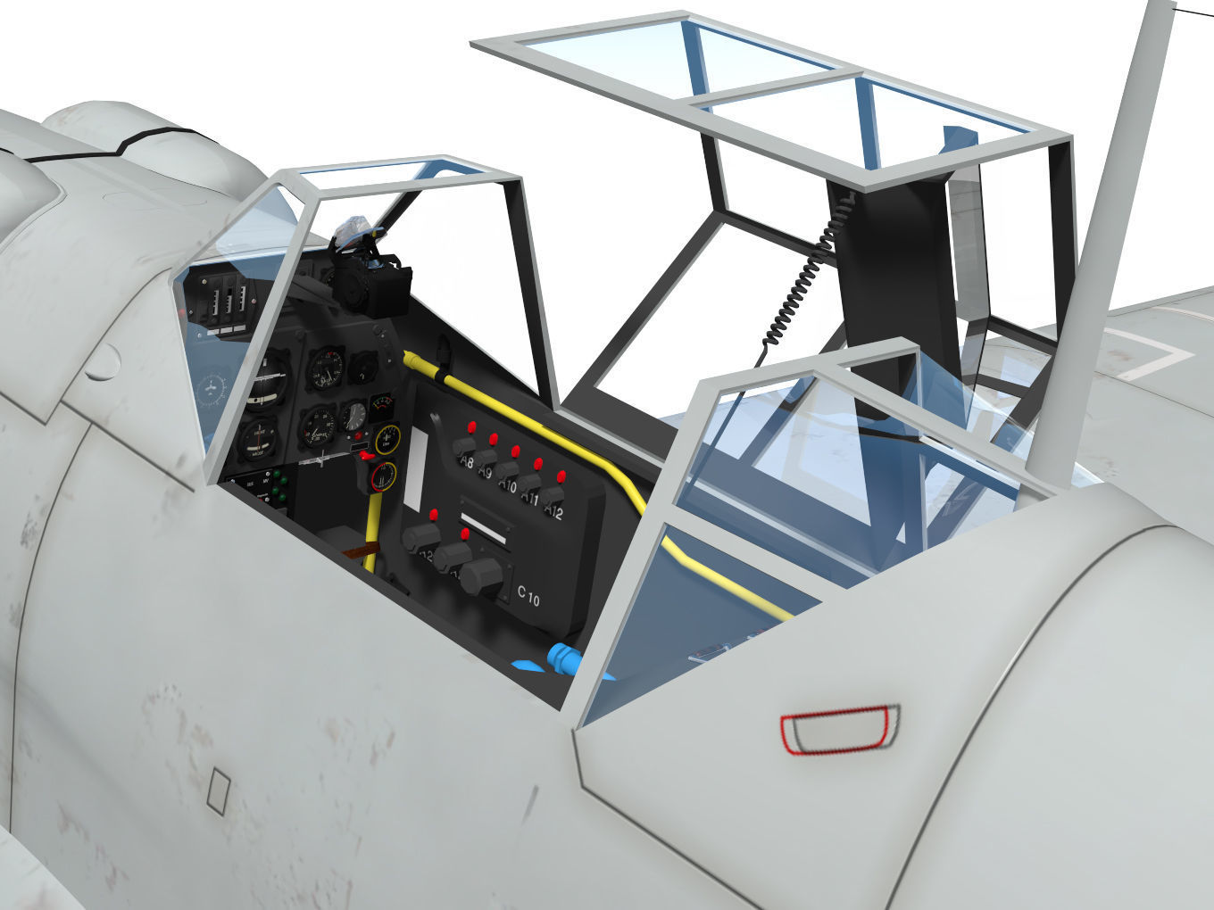 Messerschmitt Bf 109H 3D model_7