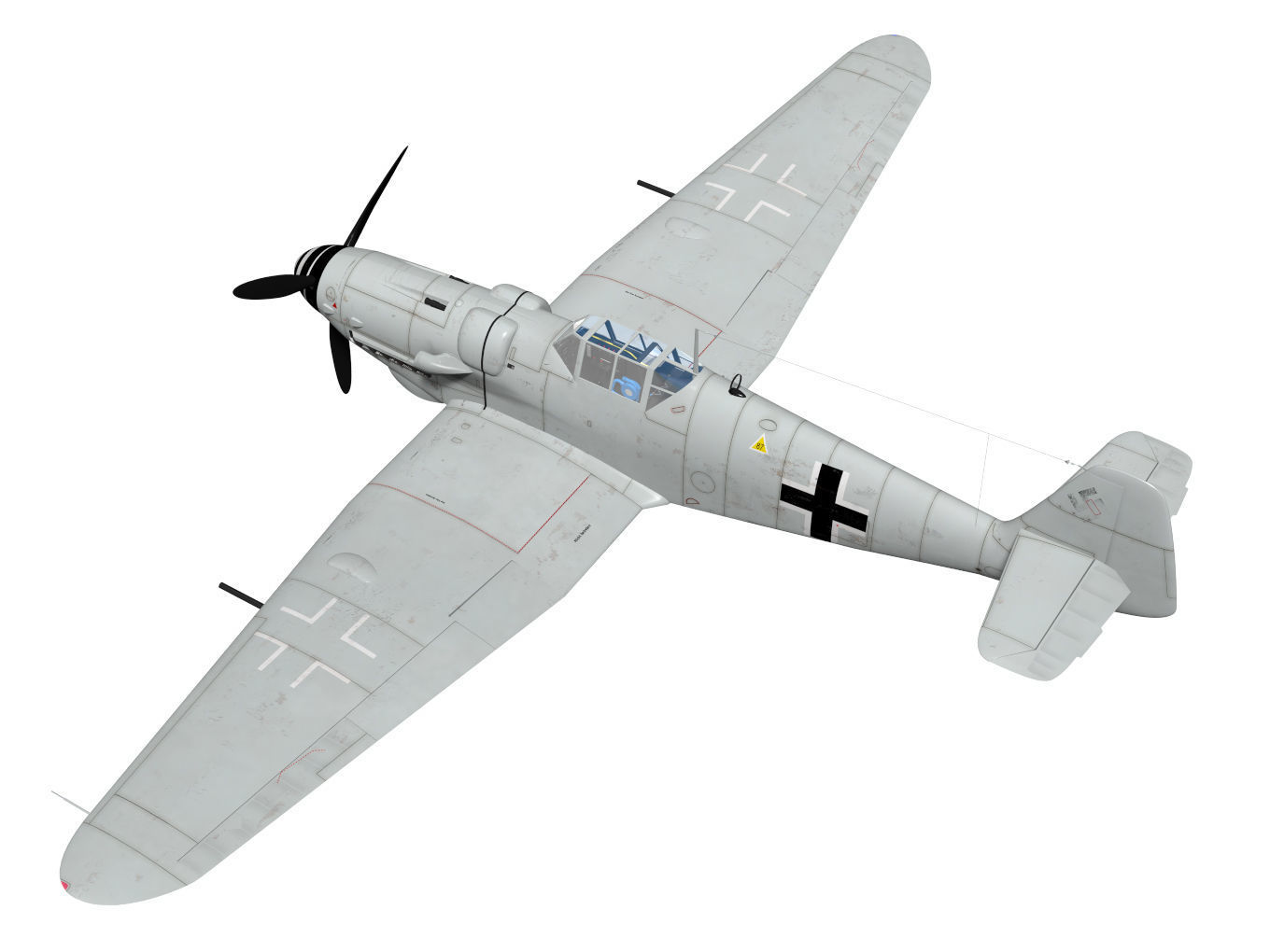 Messerschmitt Bf 109H 3D model_1