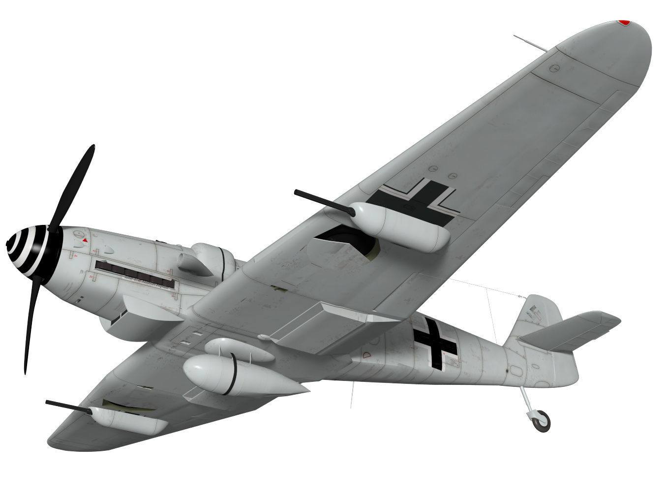 Messerschmitt Bf 109H 3D model_3