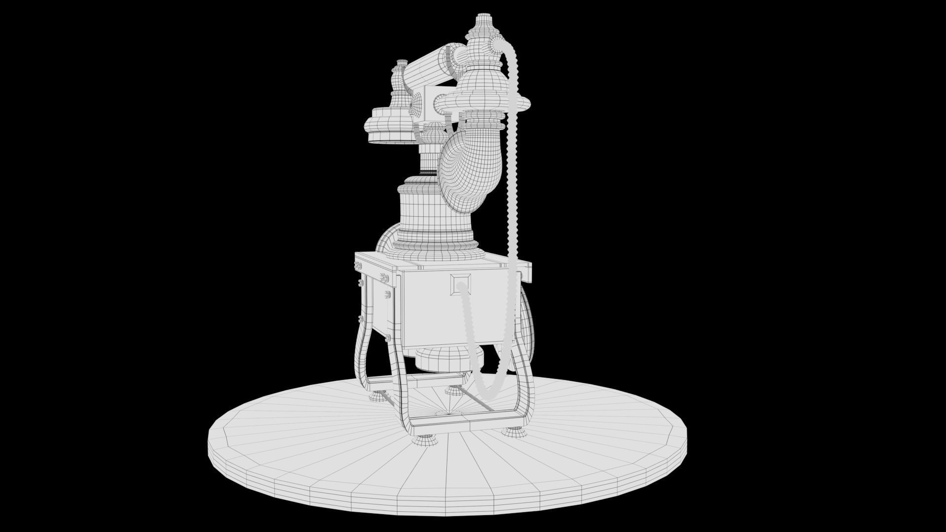 VINTAGE TELEPHONE 3D MODEL Low-poly 3D model_8