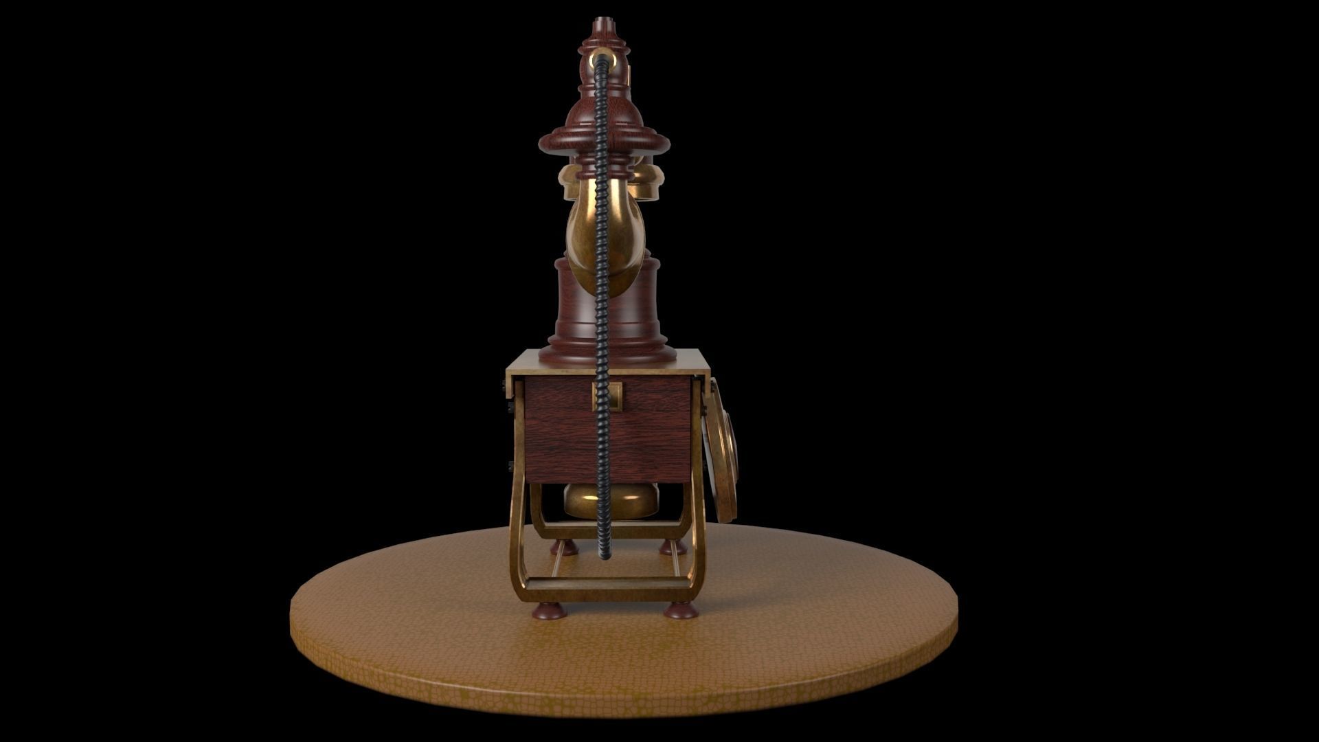 VINTAGE TELEPHONE 3D MODEL Low-poly 3D model_2