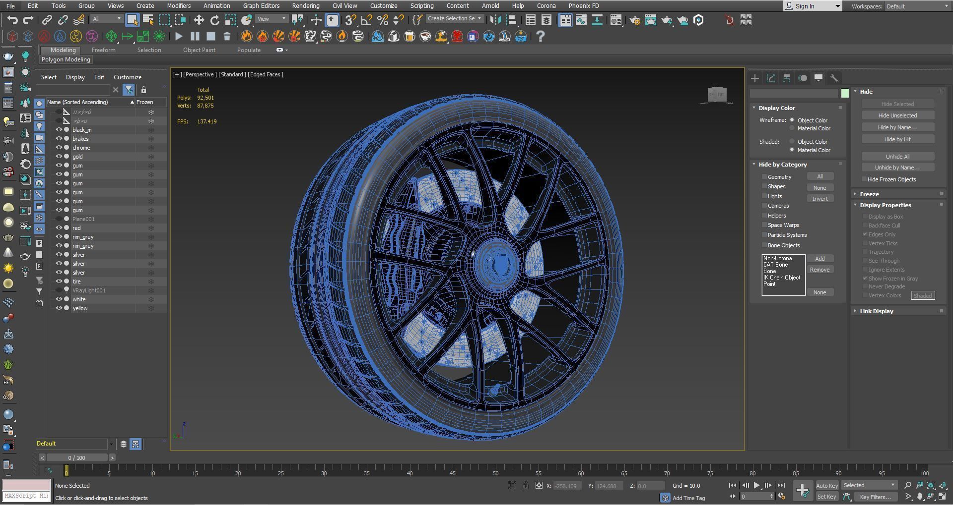 Porsche 911 Turbo S 2016 wheel 3D model_12