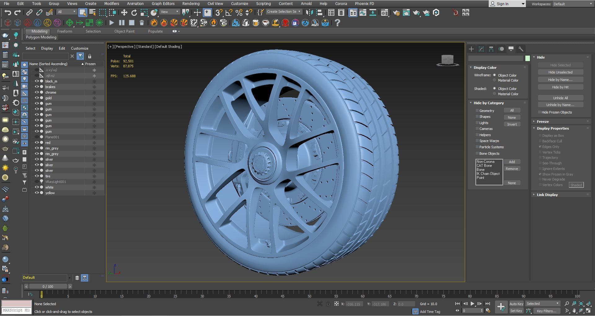 Porsche 911 Turbo S 2016 wheel 3D model_8