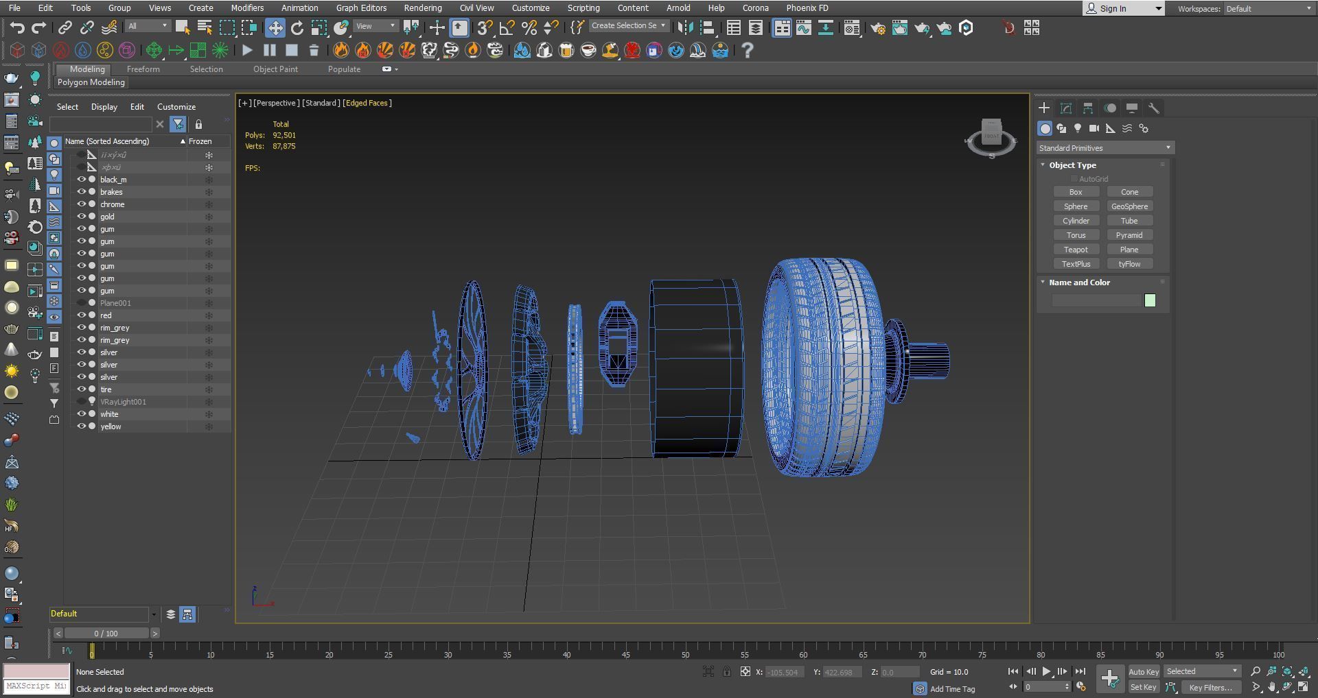 Porsche 911 Turbo S 2016 wheel 3D model_5