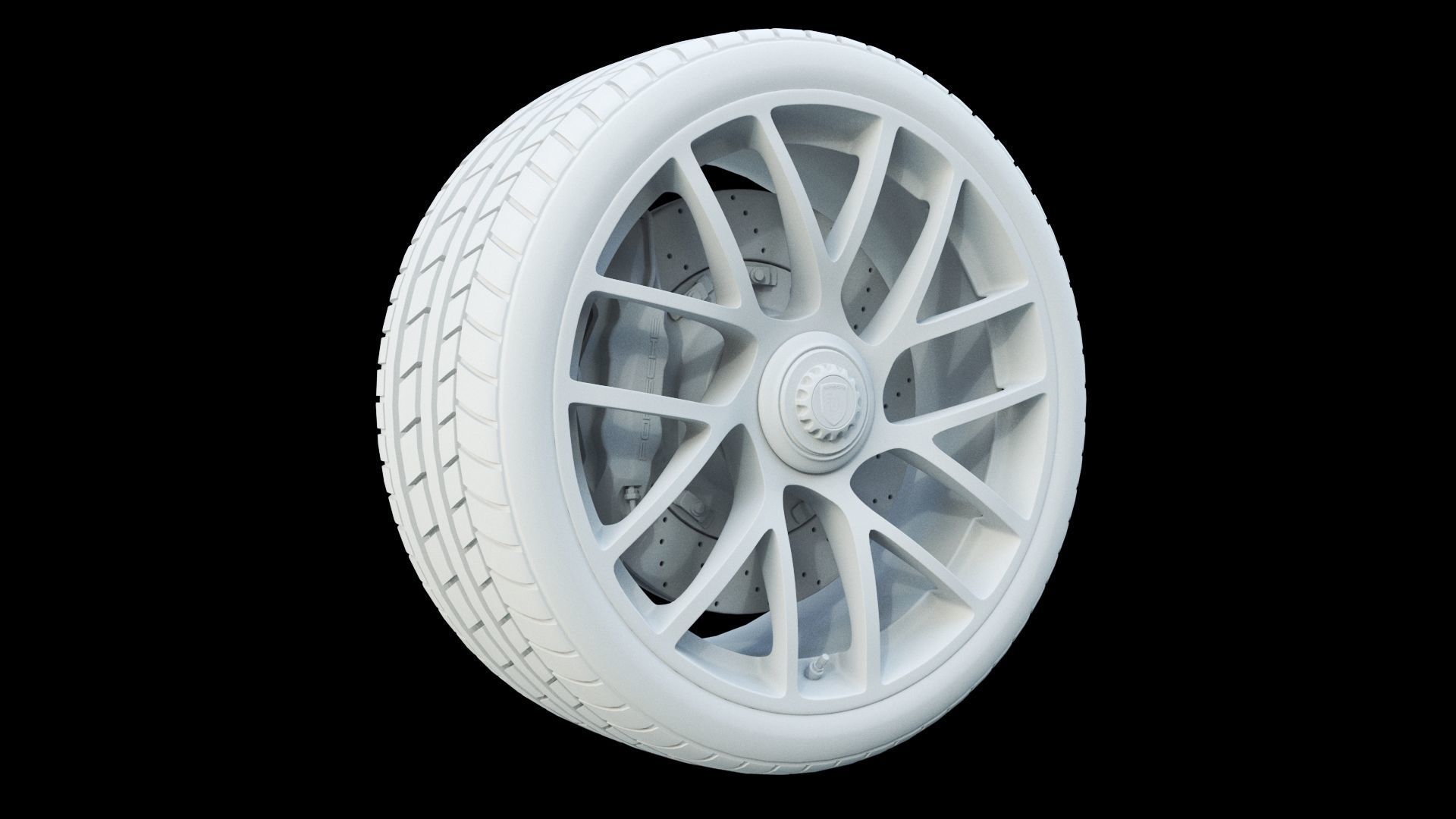 Porsche 911 Turbo S 2016 wheel 3D model_2