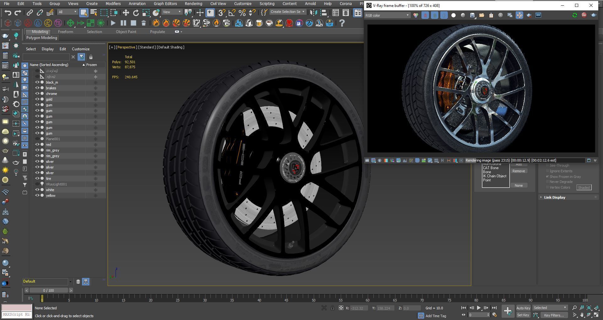 Porsche 911 Turbo S 2016 wheel 3D model_10