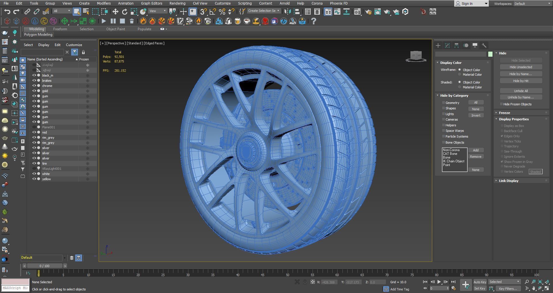 Porsche 911 Turbo S 2016 wheel 3D model_9