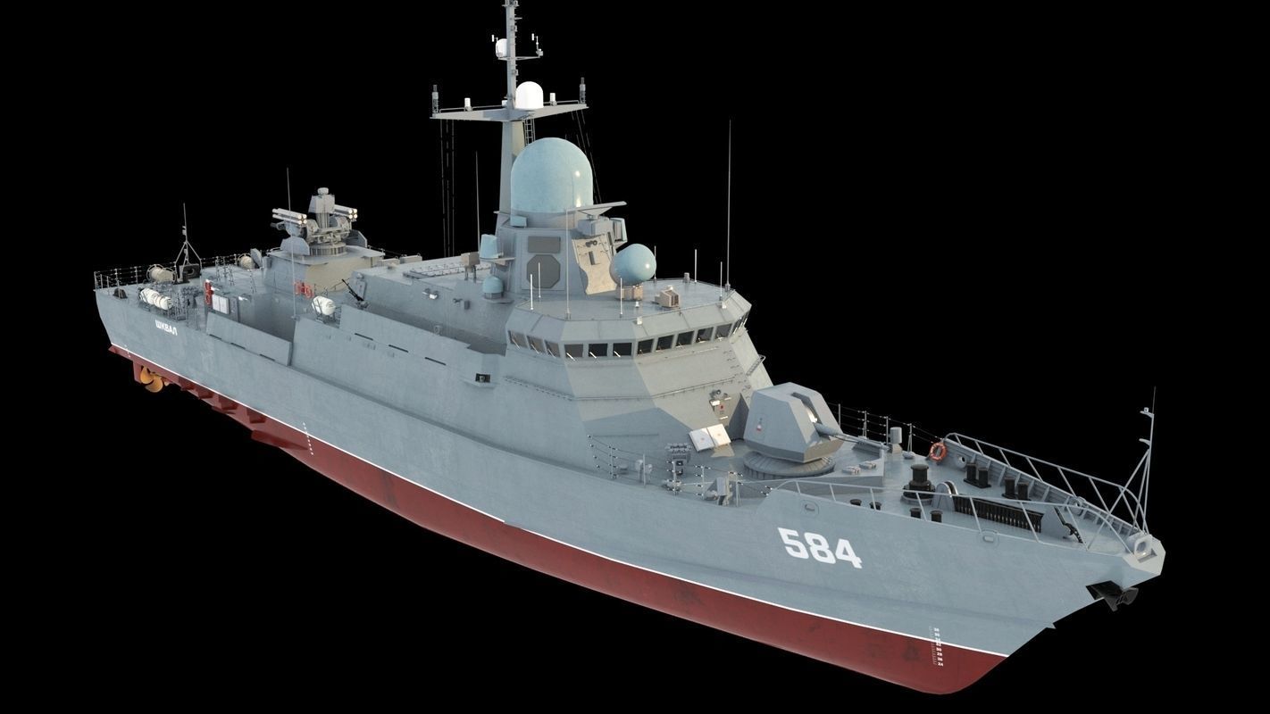 Karakurt class corvette 22800 3D model_4