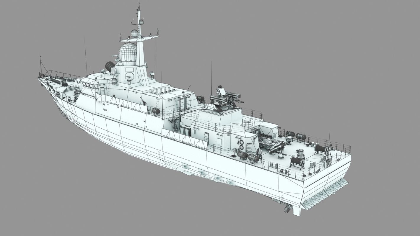 Karakurt class corvette 22800 3D model_16