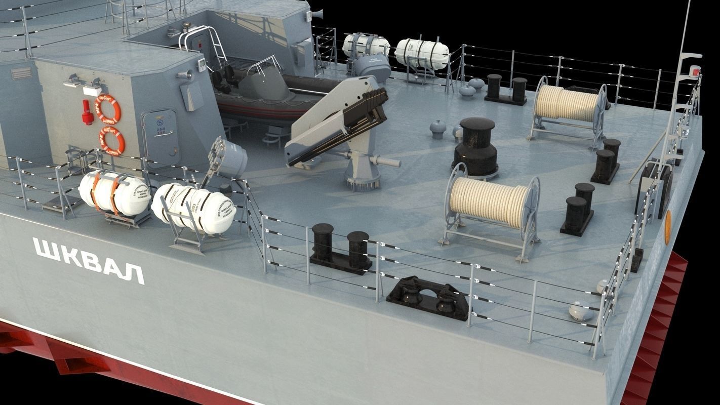 Karakurt class corvette 22800 3D model_9