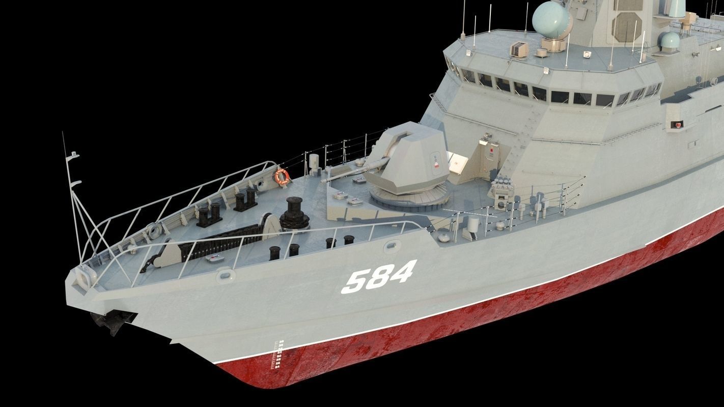 Karakurt class corvette 22800 3D model_1