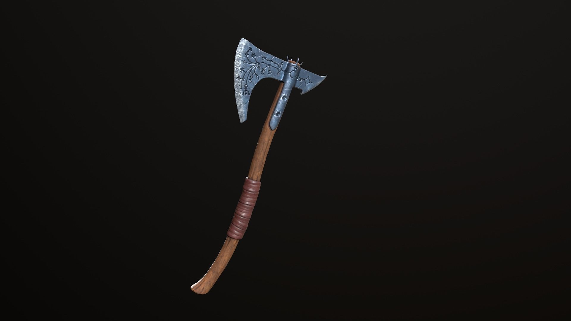 Leviathan Axe Low-poly 3D model_4