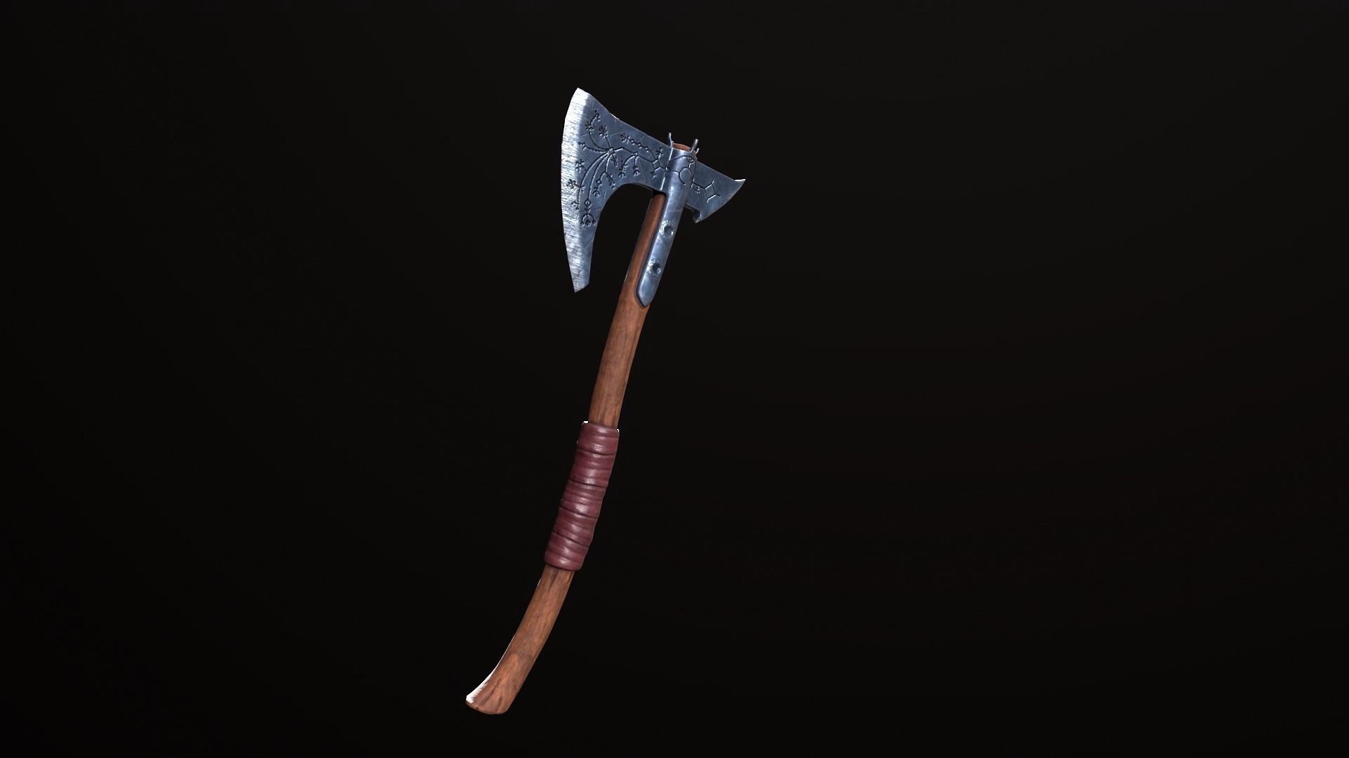 Leviathan Axe Low-poly 3D model_8