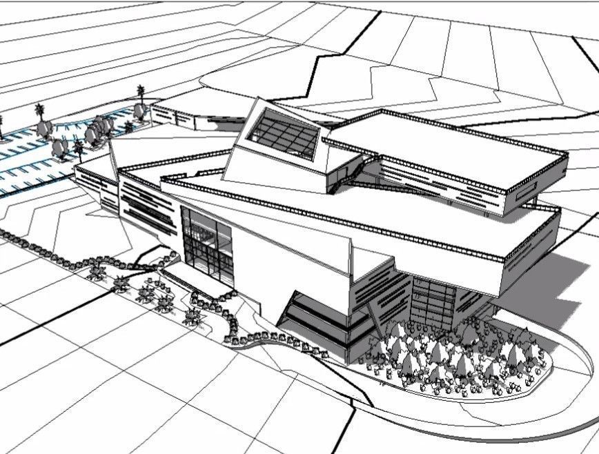 CULTURAL CENTER -compelete revit project -P4 3D model_22