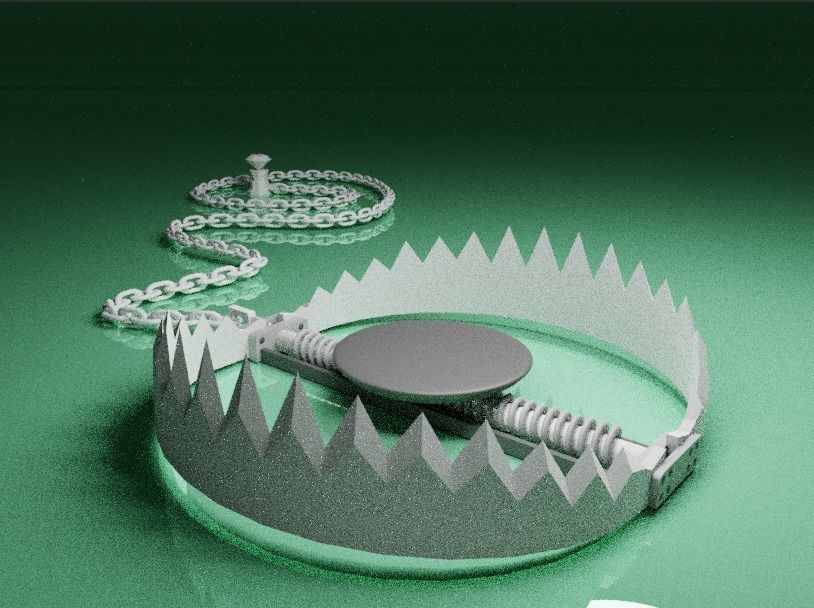 Bear Trap 3D model Low-poly 3D model_1