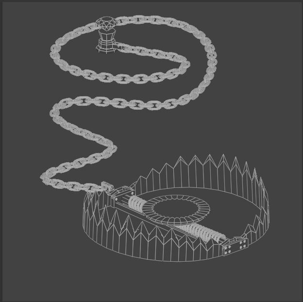 Bear Trap 3D model Low-poly 3D model_11