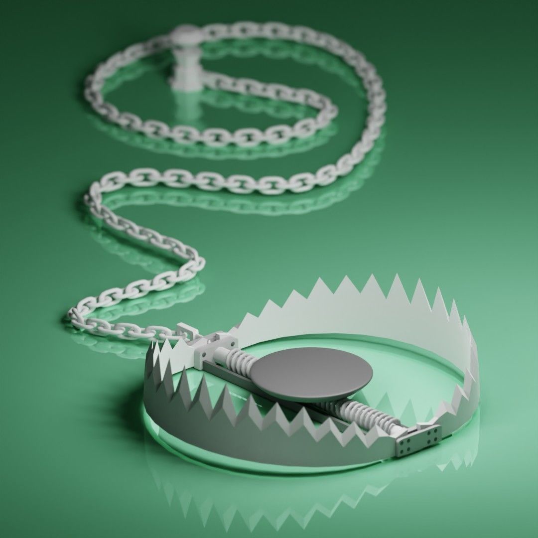 Bear Trap 3D model Low-poly 3D model_7