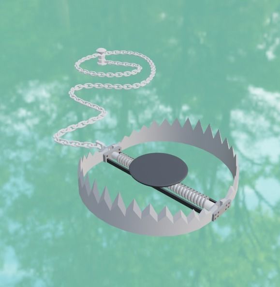 Bear Trap 3D model Low-poly 3D model_6