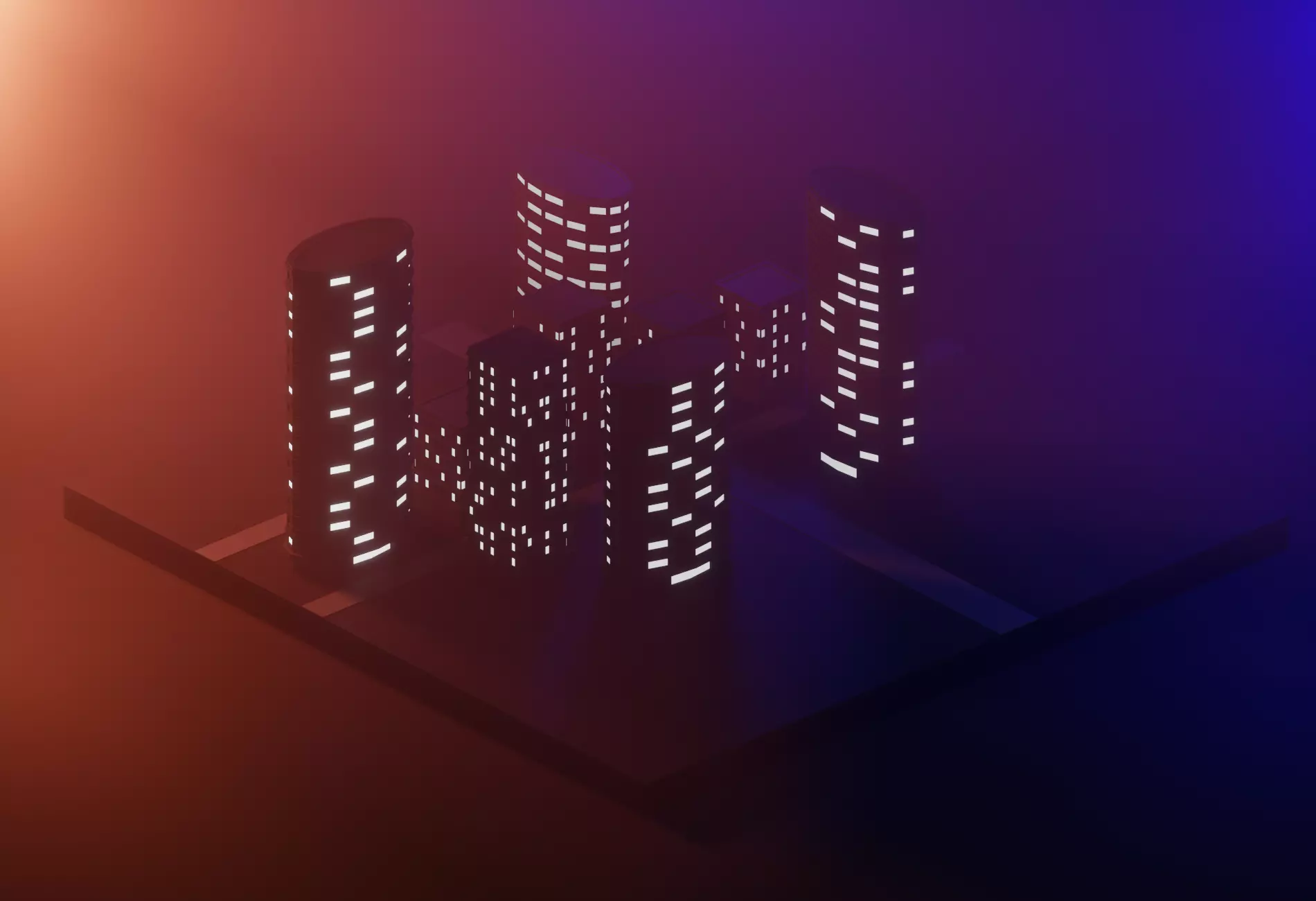 borough city at night Free 3D model