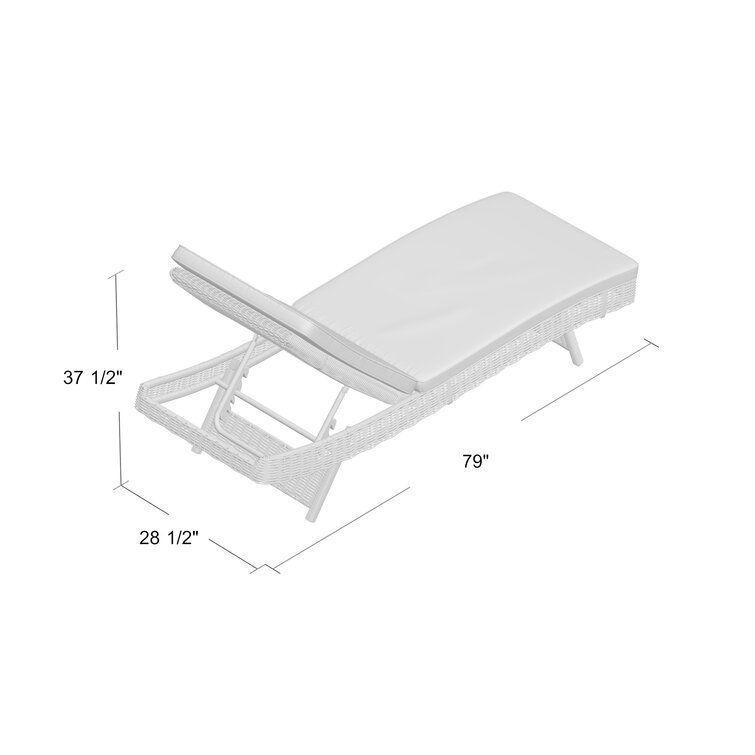 Keiran Long Reclining Single Chaise Sunbrella  3D model_1