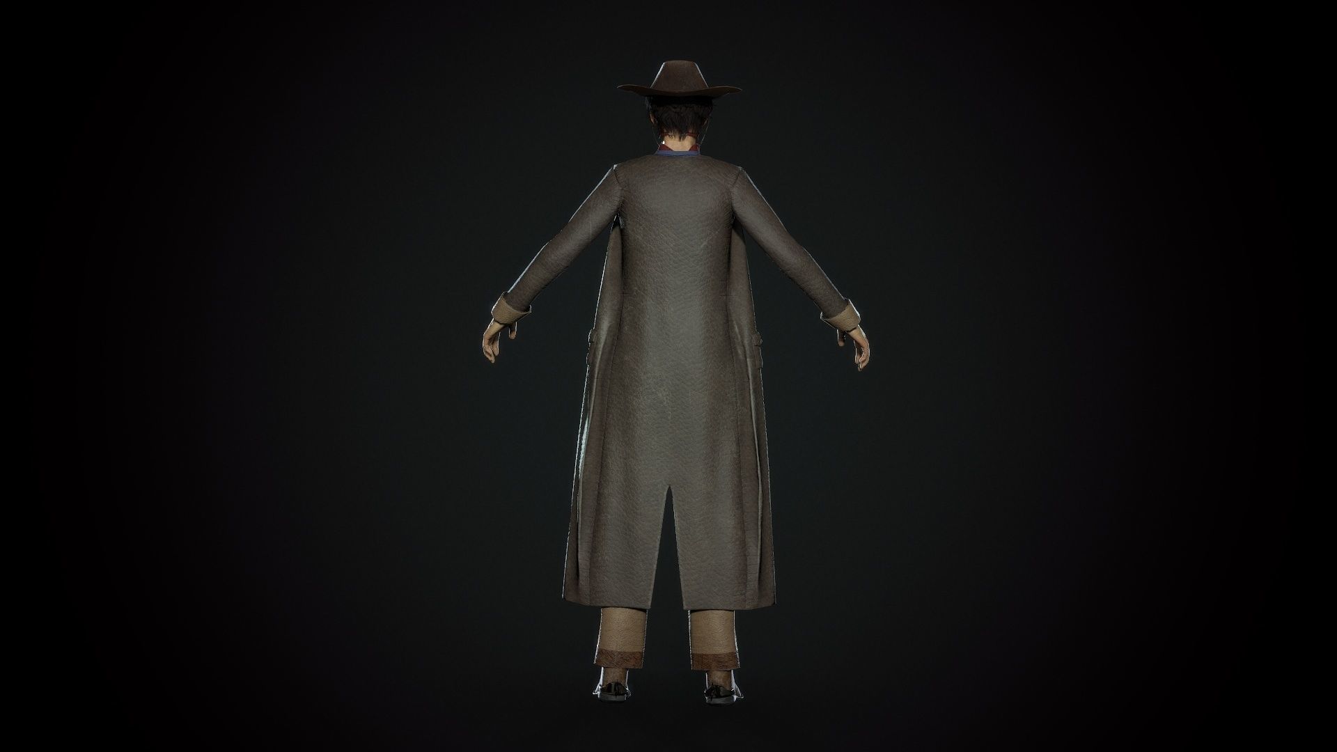 Cowboy - Game Ready  Low-poly 3D model_6