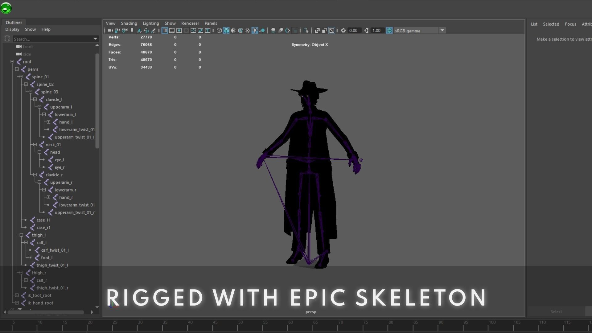 Cowboy - Game Ready  Low-poly 3D model_13