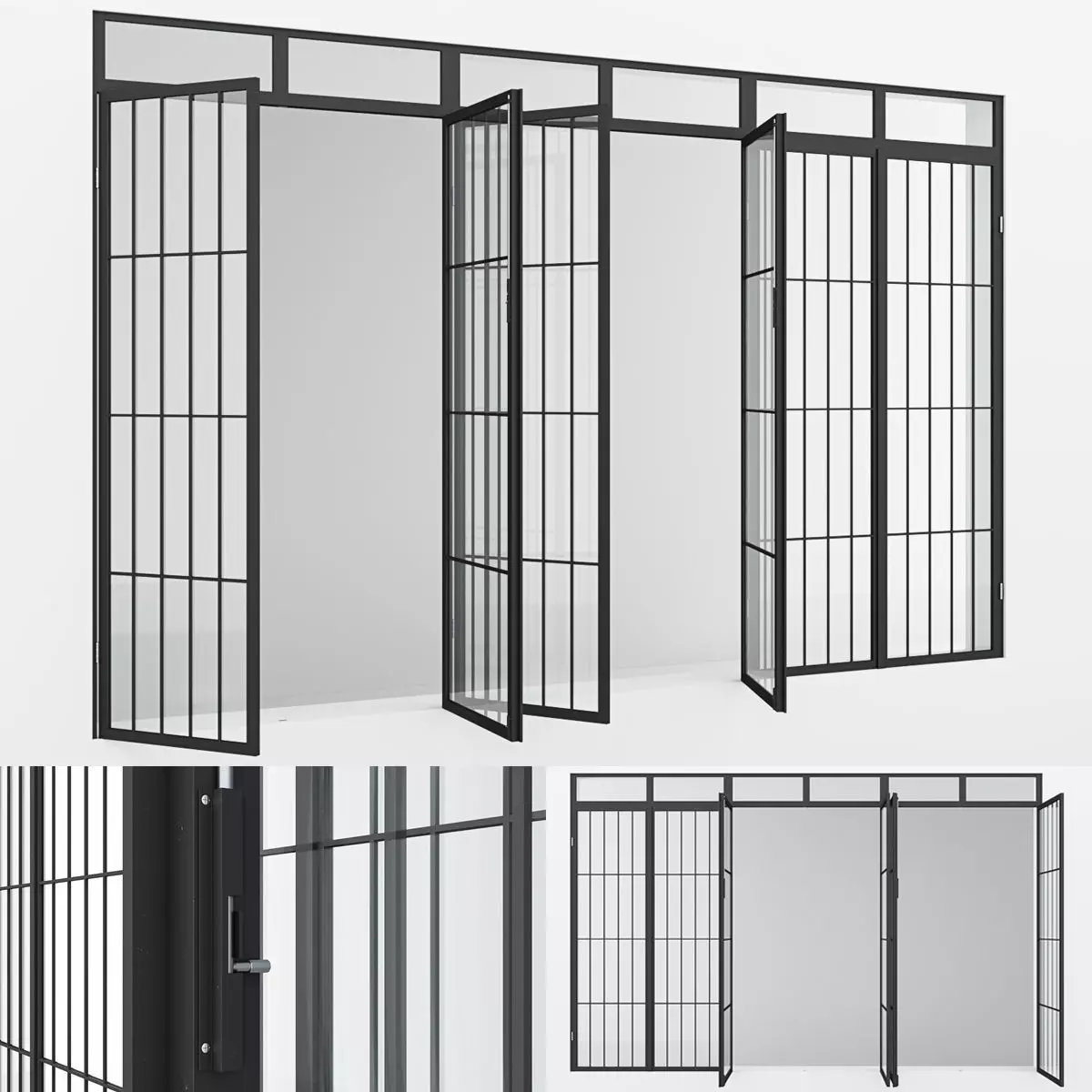 Aluminium window 15 3D model