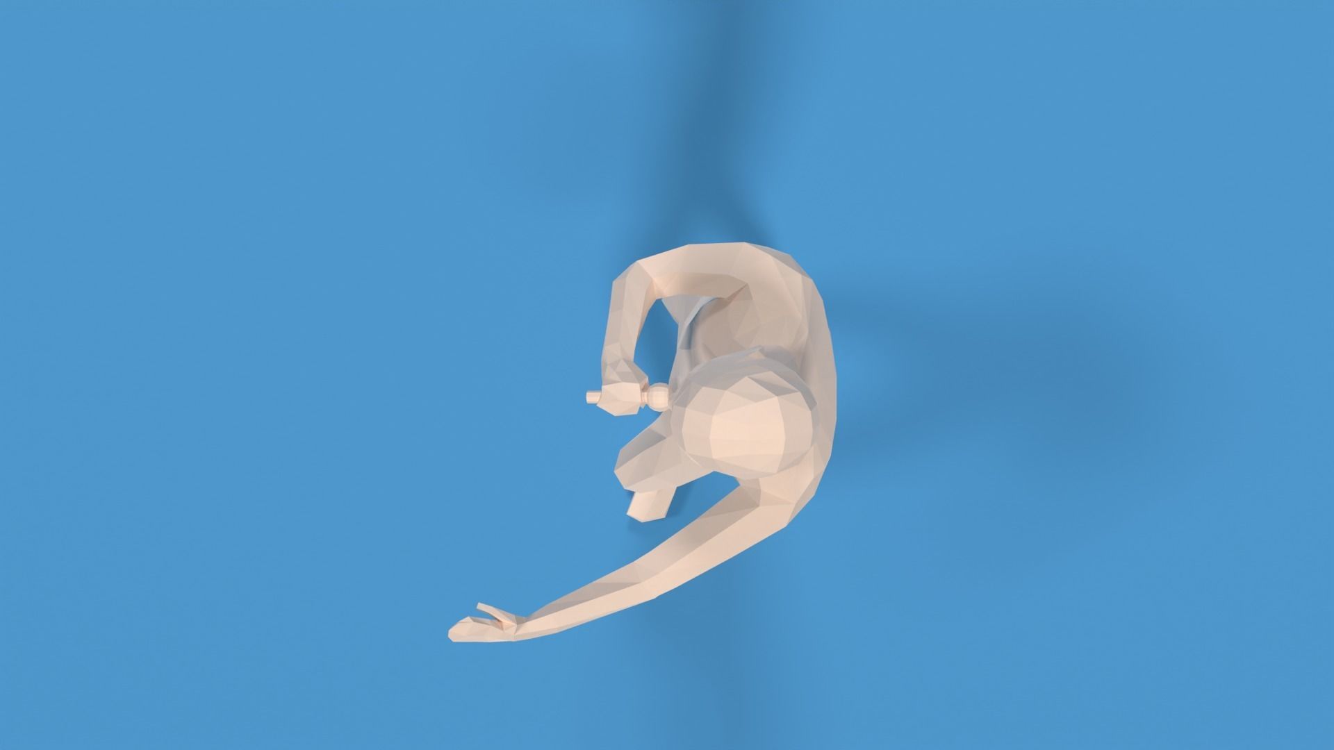 Low Poly Kid Singing Low-poly 3D model_8