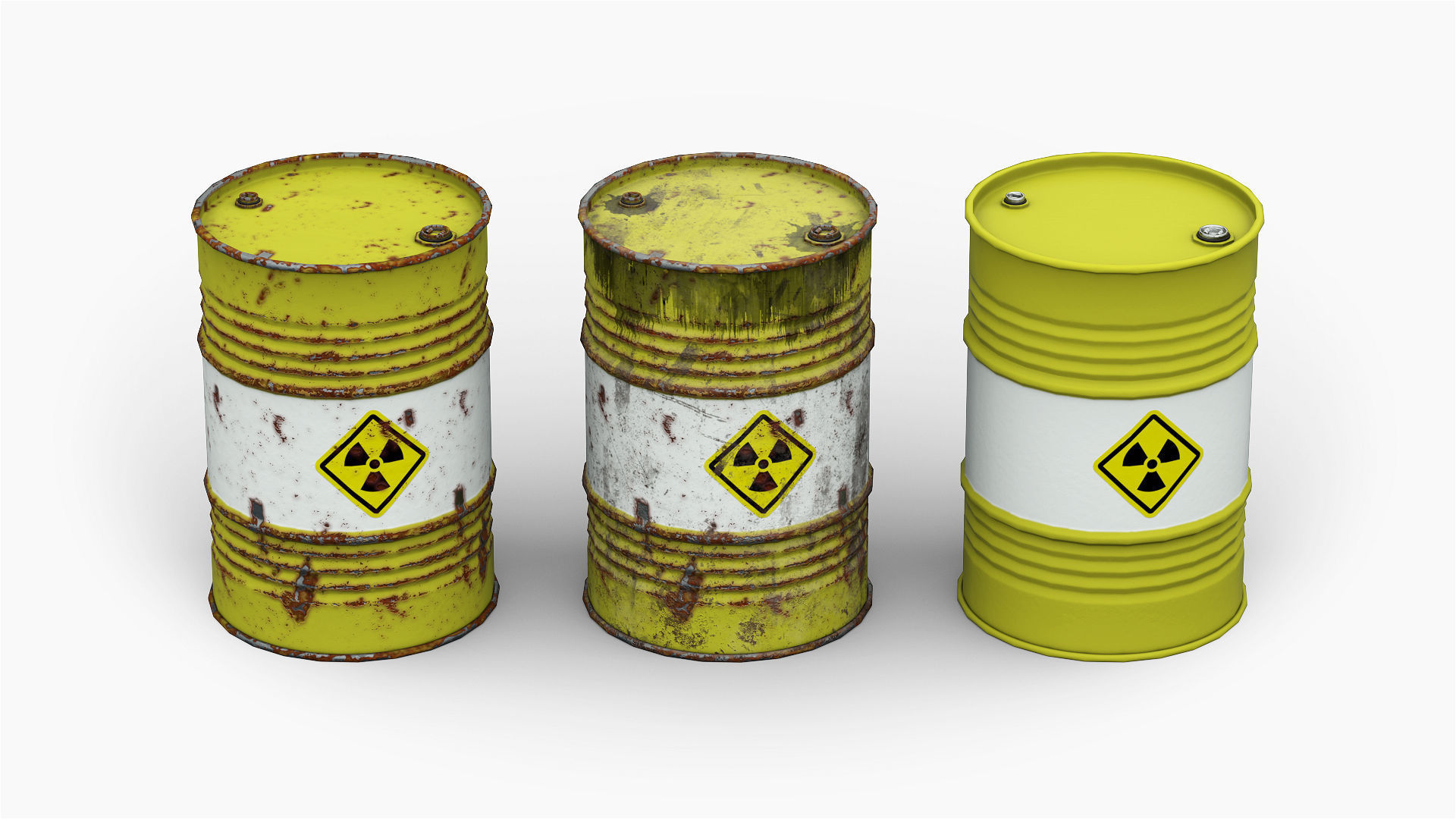 Steel Drum Barrel Low-poly 3D model_6