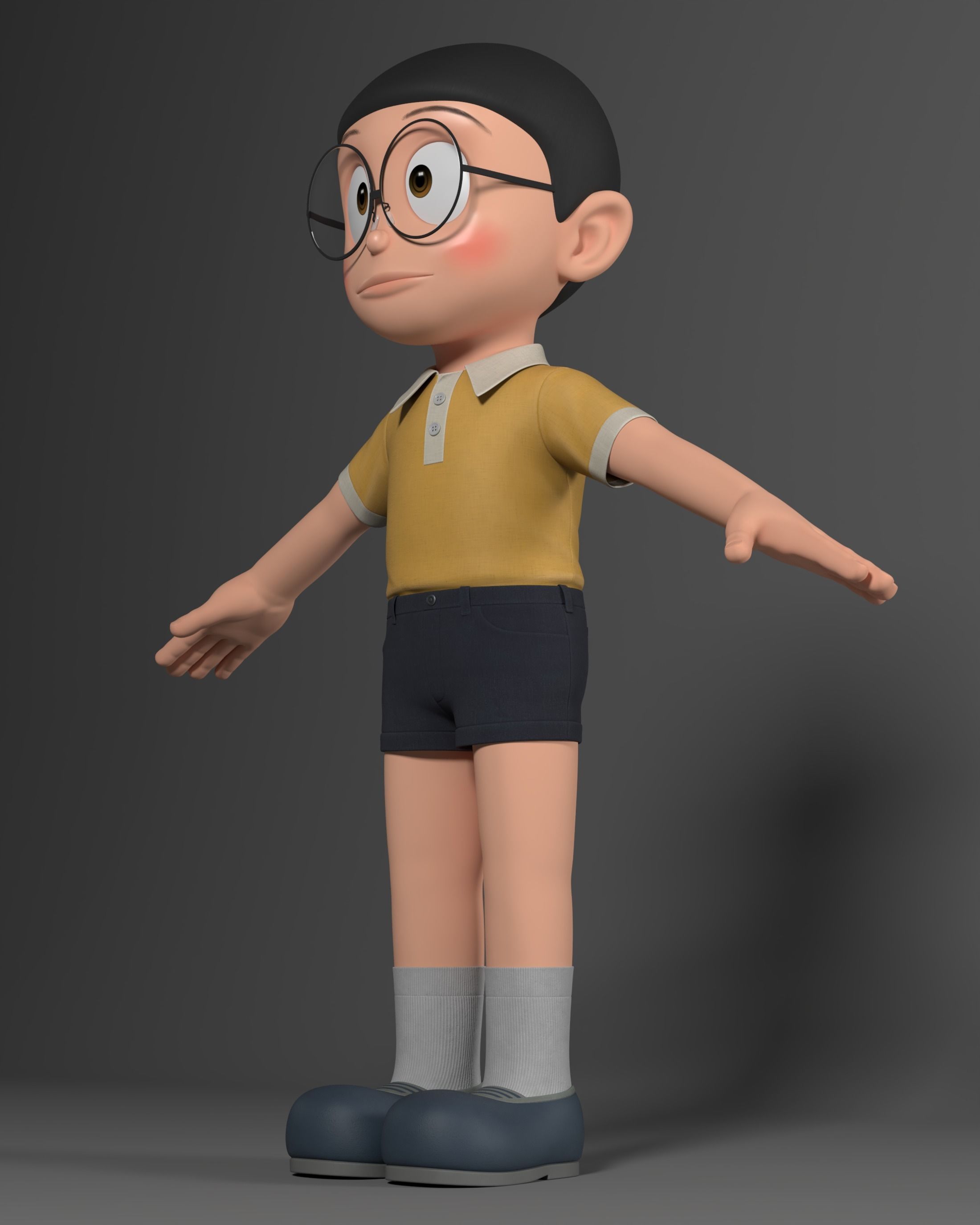 Nobita Rigged 3D Model 3D model_5