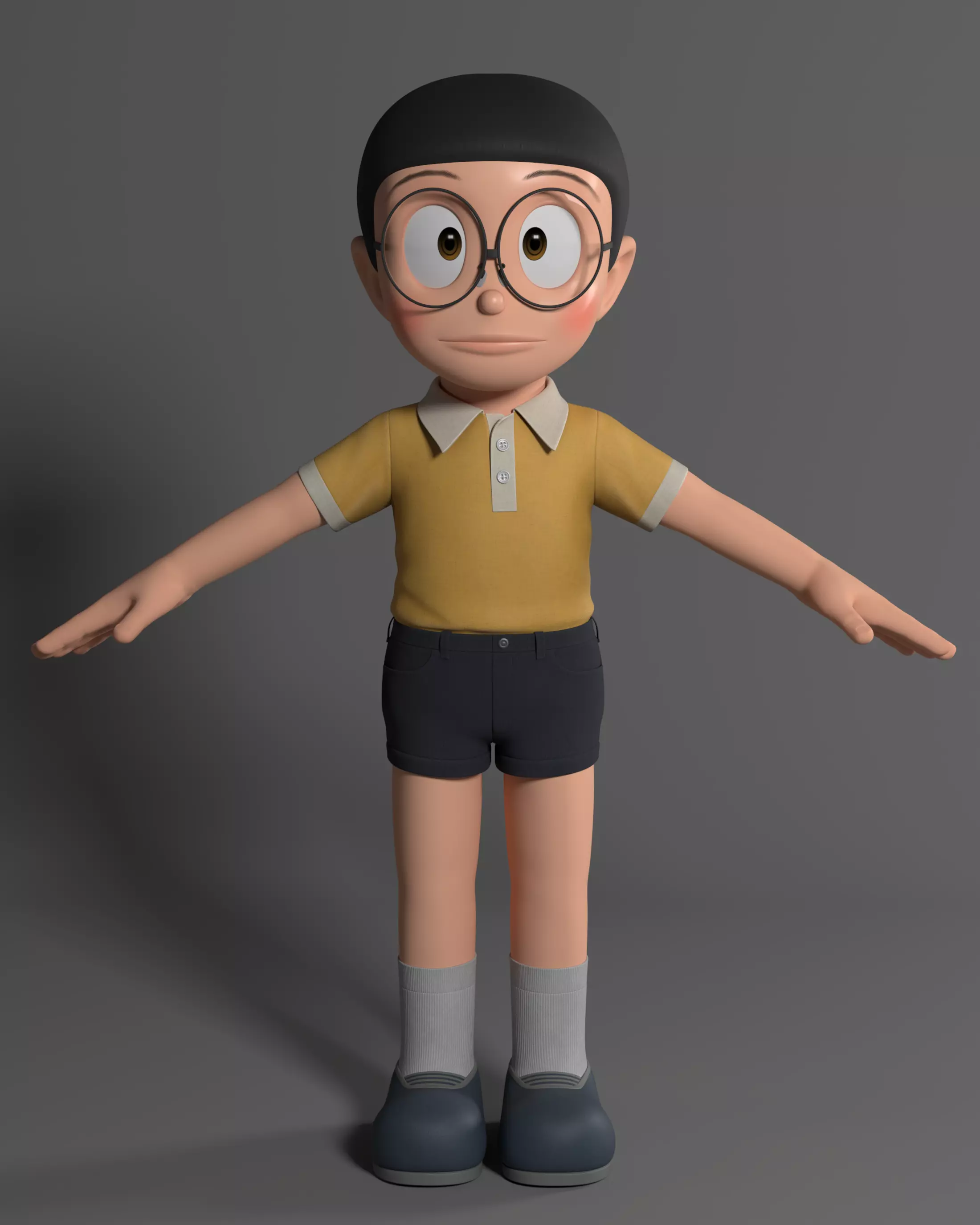 Nobita Rigged 3D Model 3D model_0