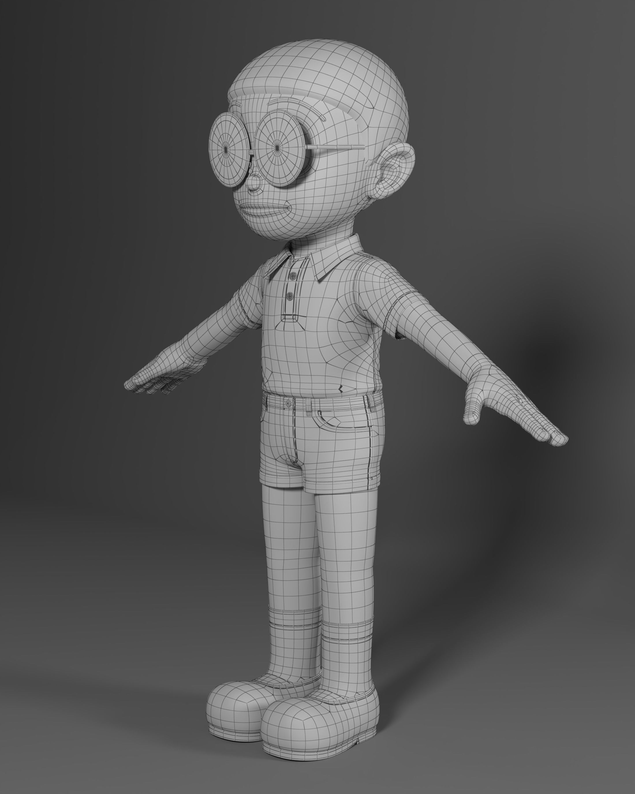 Nobita Rigged 3D Model 3D model_11