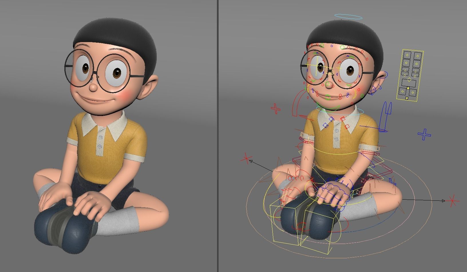 Nobita Rigged 3D Model 3D model_29