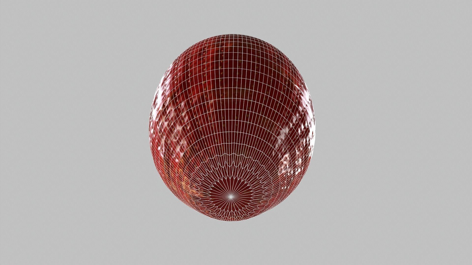 Strawberry Base Low-poly 3D model_7