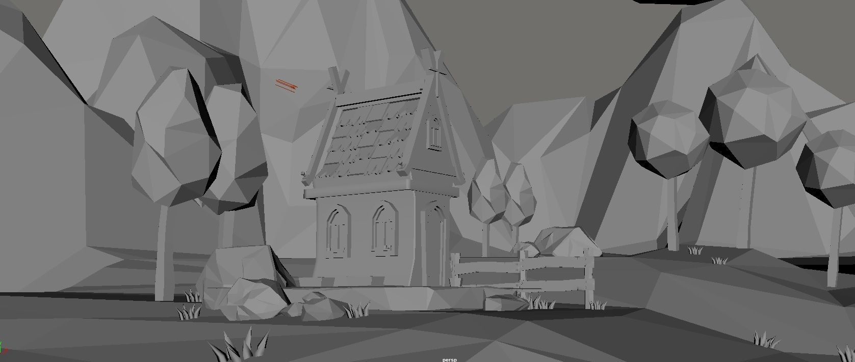 Low Poly Scene Model Low-poly 3D model_4