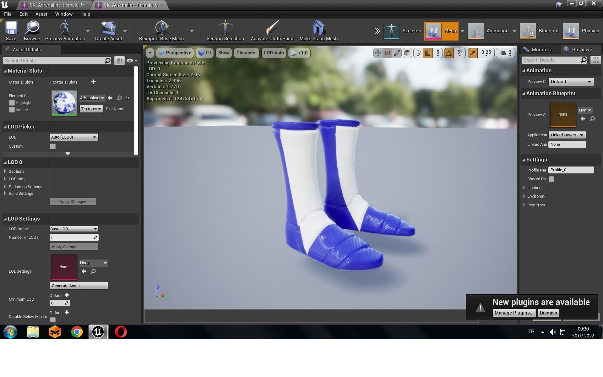 AdrenalineFemaleSuit group of robots Low-poly 3D model_5