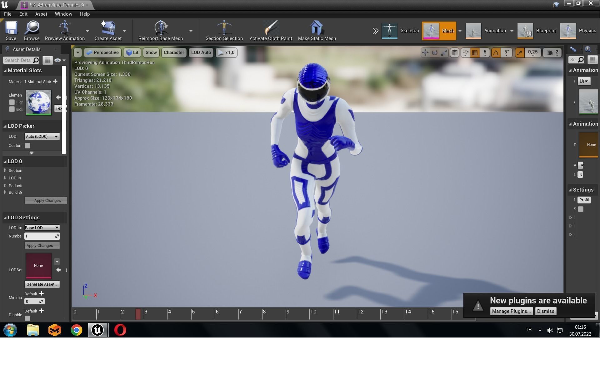 AdrenalineFemaleSuit group of robots Low-poly 3D model_3