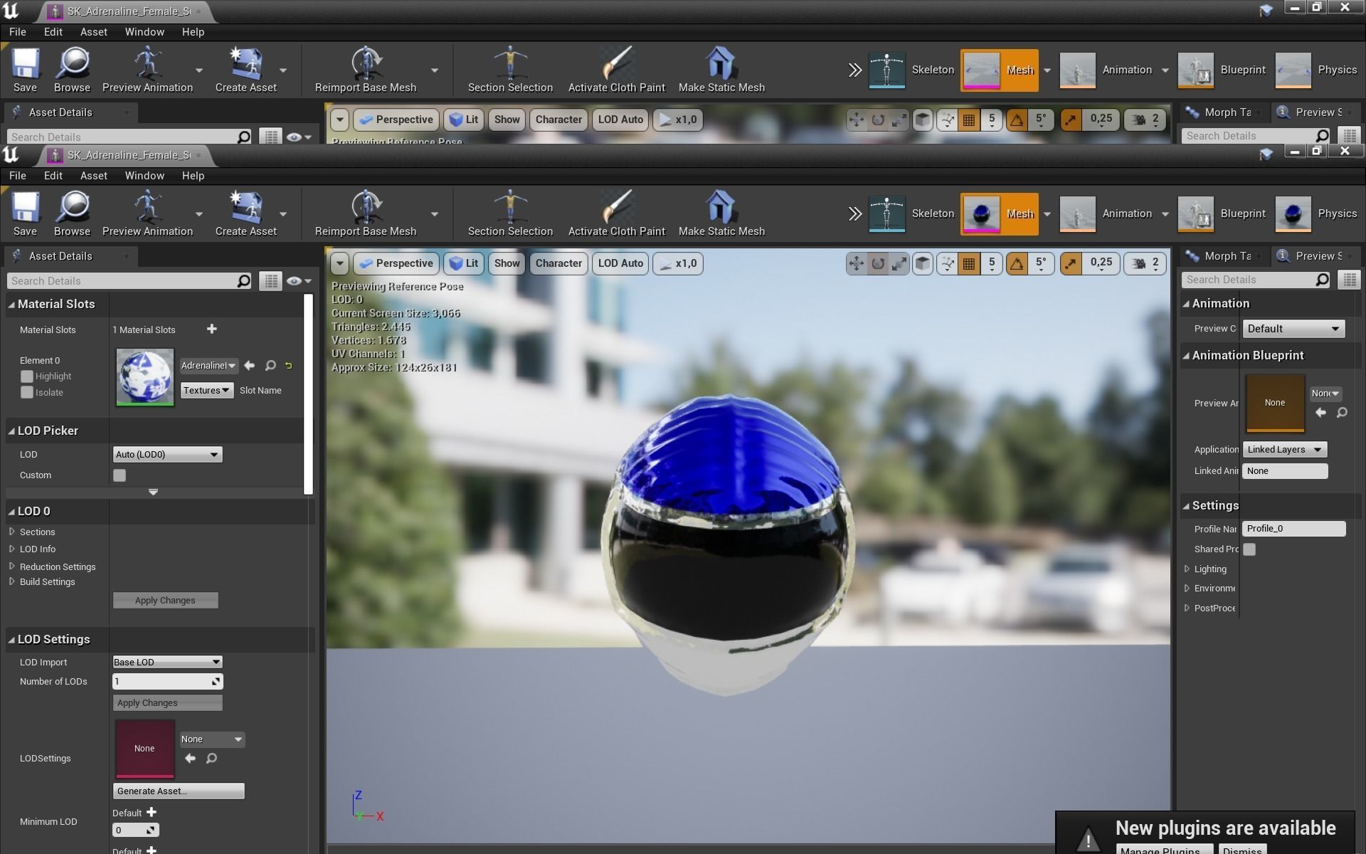 AdrenalineFemaleSuit group of robots Low-poly 3D model_7