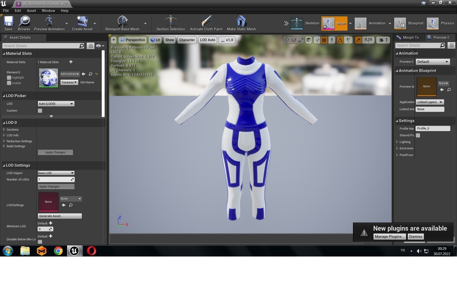 AdrenalineFemaleSuit group of robots Low-poly 3D model_4
