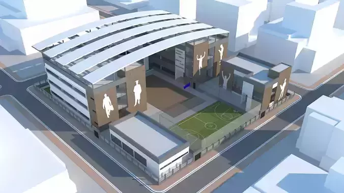 high school exterior