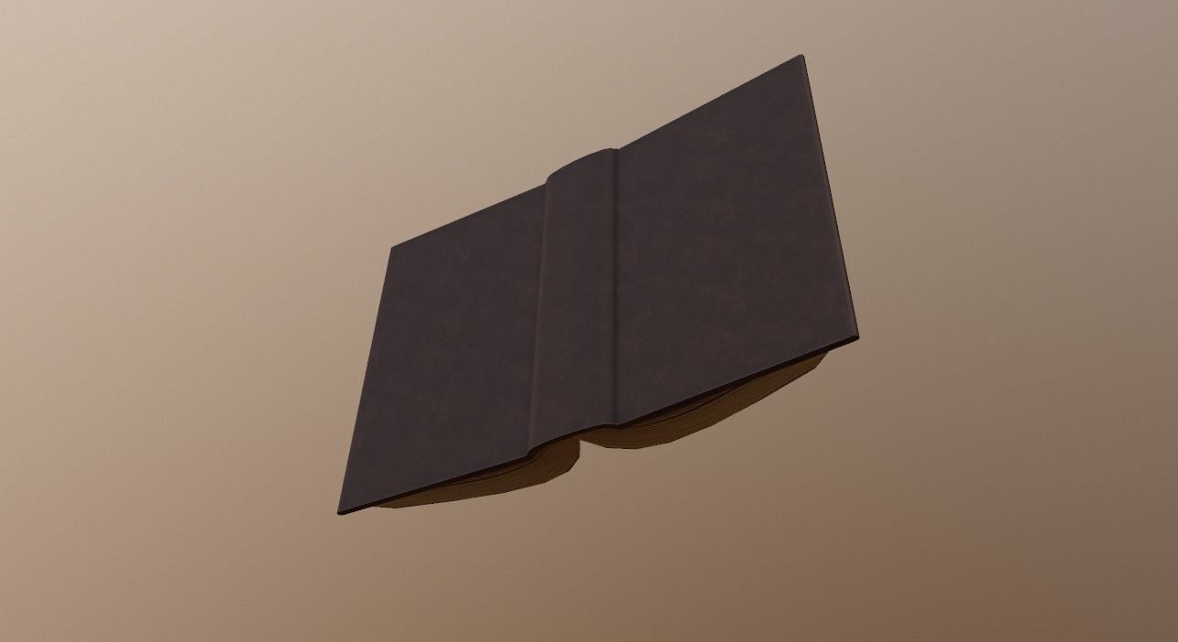 Book open blank Free low-poly 3D model_10
