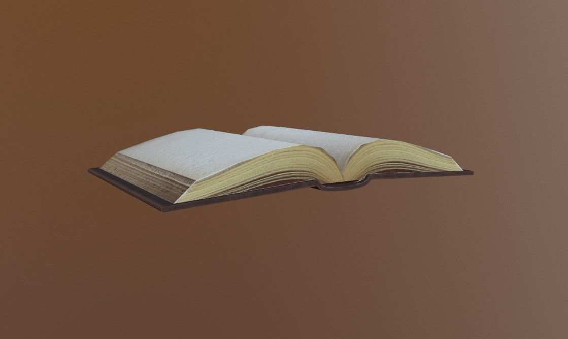 Book open blank Free low-poly 3D model_9