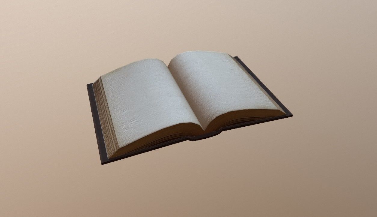 Book open blank Free low-poly 3D model_7