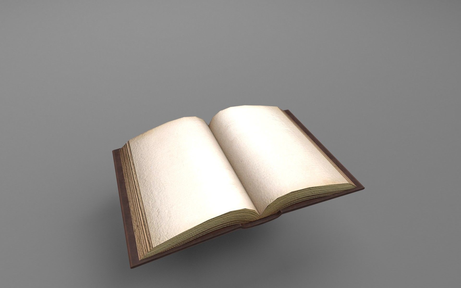 Book open blank Free low-poly 3D model_2