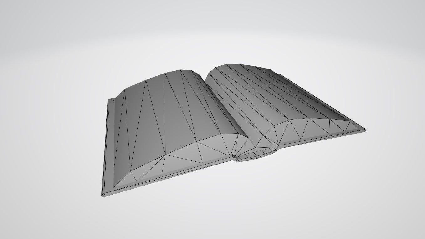 Book open blank Free low-poly 3D model_11