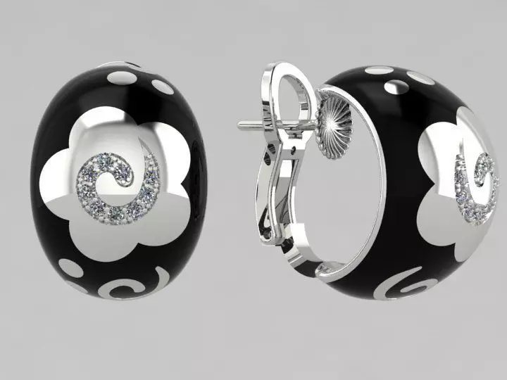 Enamel earring 3D print model_0