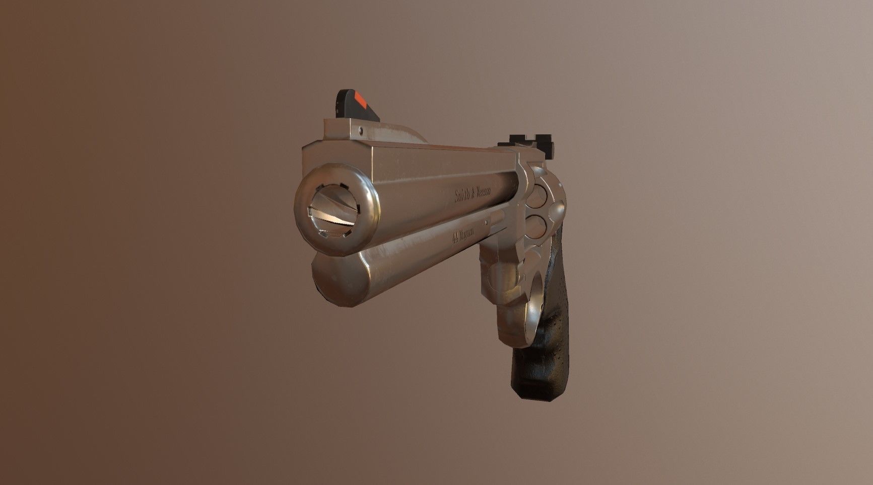Smith and Wesson revolver Free low-poly 3D model_7